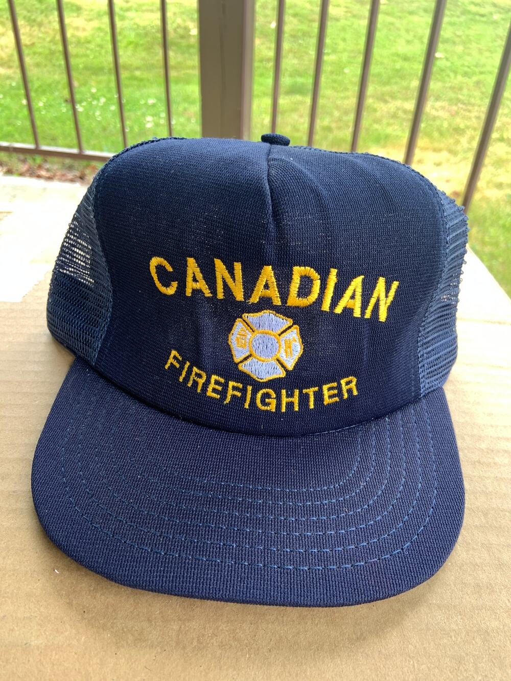 Park Avenue Navy Blue Canadian Firefighter Mesh Baseball Cap